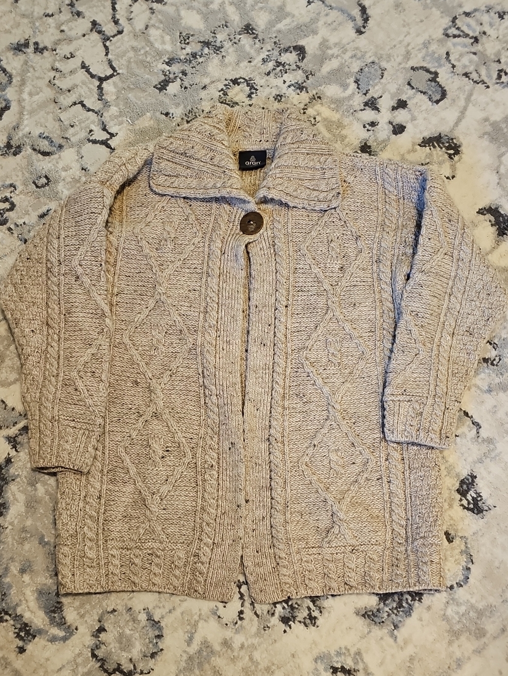 Aran Cream Cardigan